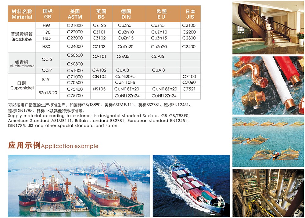 銅合金管道產品及應用